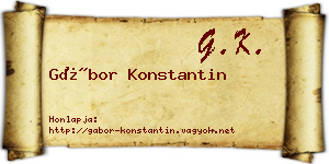 Gábor Konstantin névjegykártya